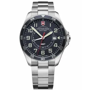 Victorinox Swiss Army Men's Watch - FieldForce GMT Blue Dial Steel Bracelet | 241896