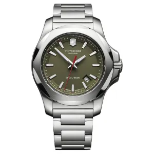 Victorinox Swiss Army Men's Watch - I.N.O.X. Green Dial Bracelet | 241725.1