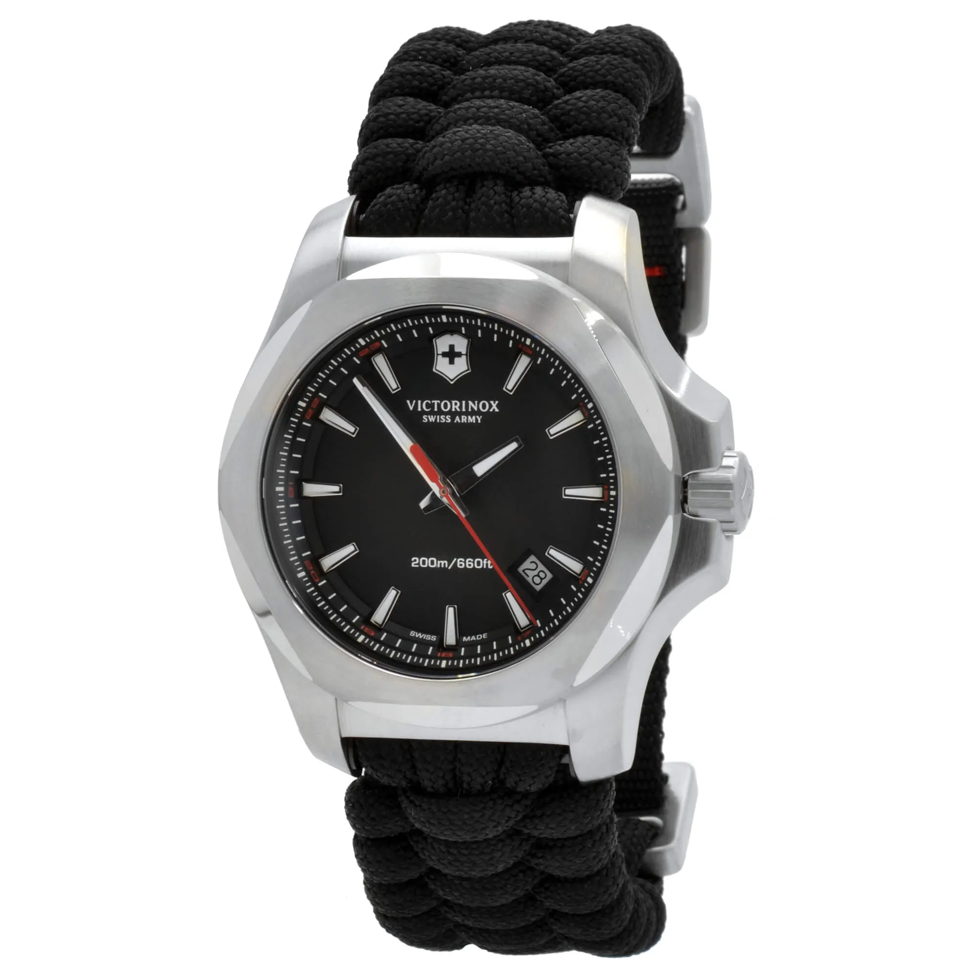 Victorinox Swiss Army Men's Watch - I.N.O.X. Quartz Black Dial Strap Dive | 241726