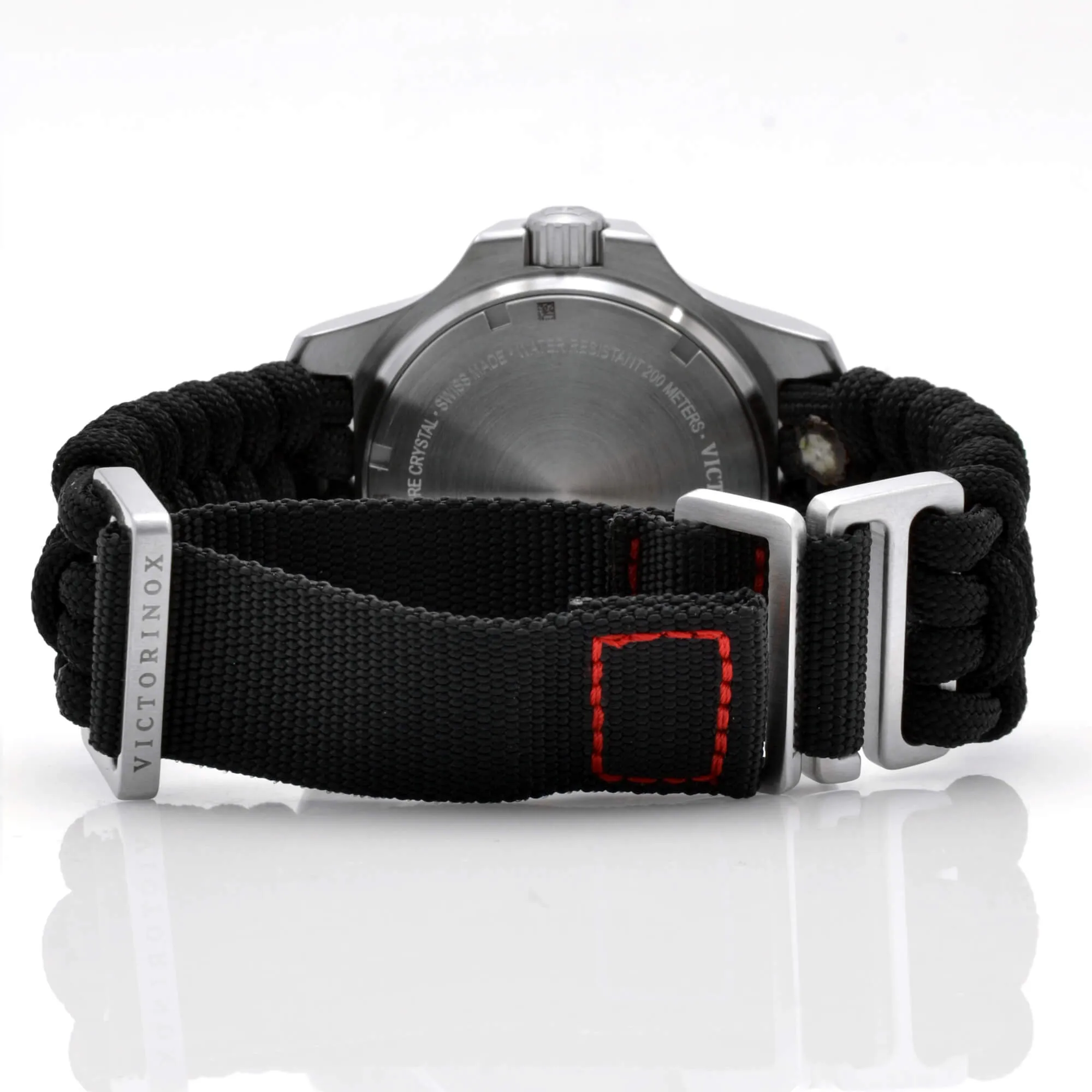 Victorinox Swiss Army Men's Watch - I.N.O.X. Quartz Black Dial Strap Dive | 241726
