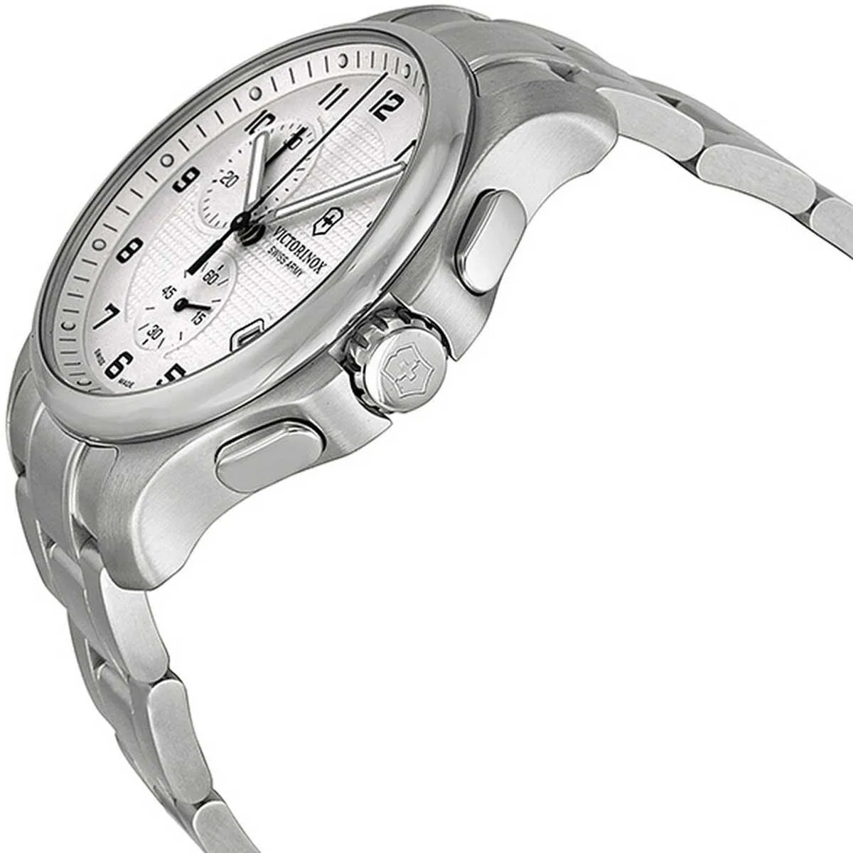 Victorinox Swiss Army Men's Watch - Officer's White Dial Silver Bracelet | 241554