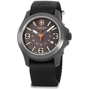 Victorinox Swiss Army Men's Watch - Original Grey Dial Black Nylon Strap | 241593.1