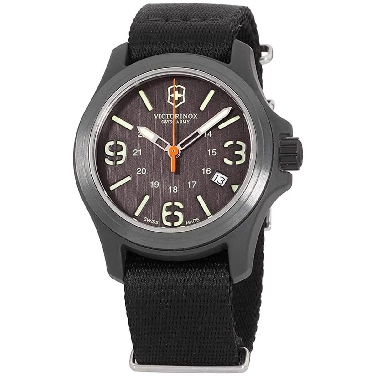 Victorinox Swiss Army Men's Watch - Original Grey Dial Black Nylon Strap | 241593.1