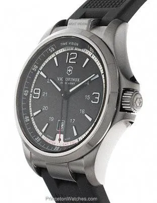 Victorinox Swiss Army Night Vision Mens Watch - Black Dial - IP Case - Rubber
