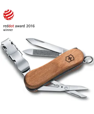 Victorinox Swiss Army Small Pocket Knife Nail Clip Wood 580 Walnut