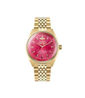 Vivienne Westwood  -  Lady Sydenham Gold & Pink Watch