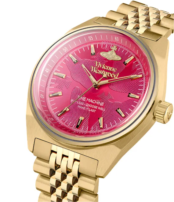 Vivienne Westwood  -  Lady Sydenham Gold & Pink Watch
