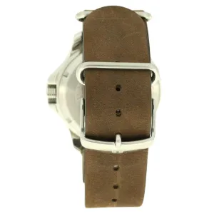 Wenger 01.0641.121 Men's Seaforce Blue Dial Brown Leather Strap Dive Watch