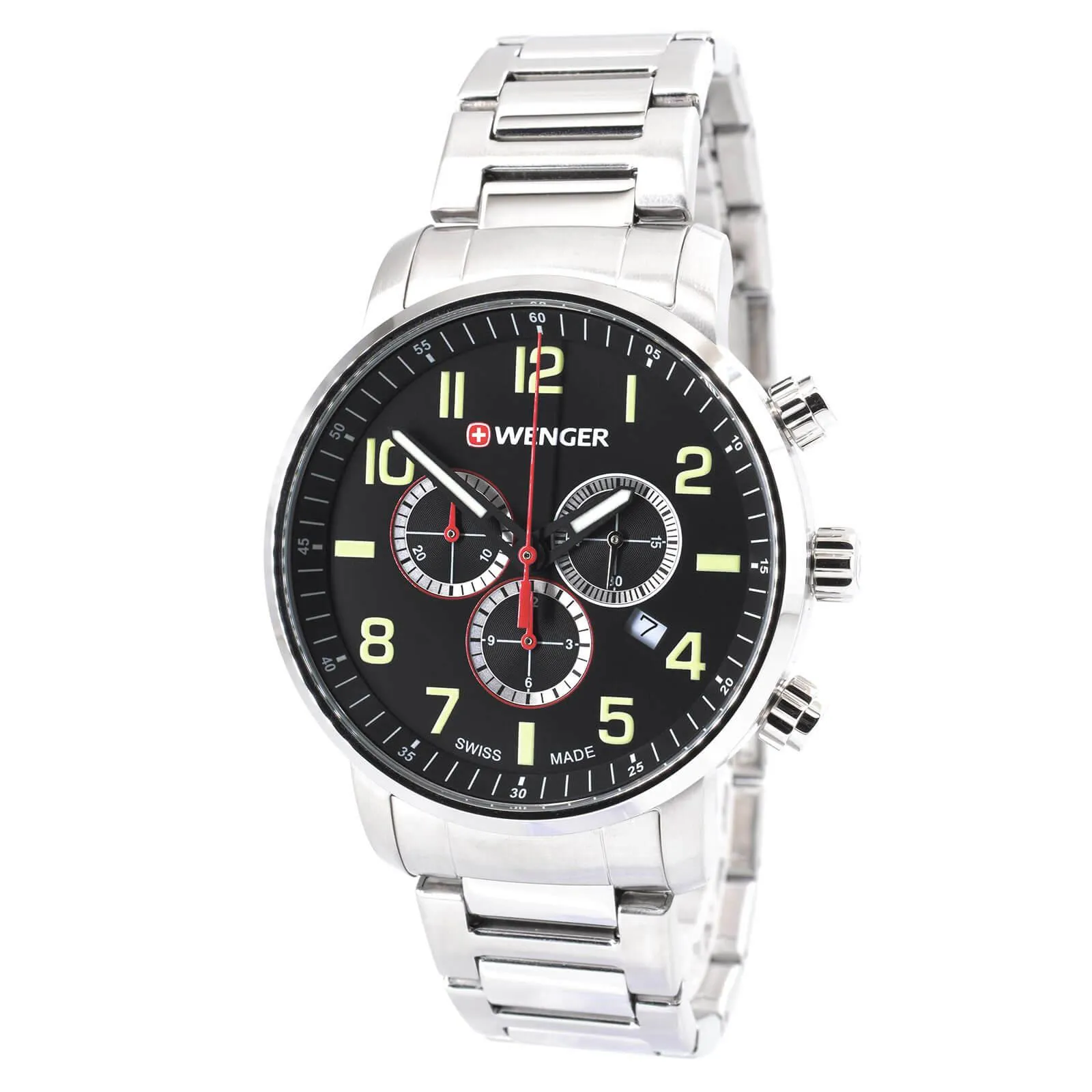 Wenger 01.1543.102 Attitude Chrono Mens Steel Bracelet Watch