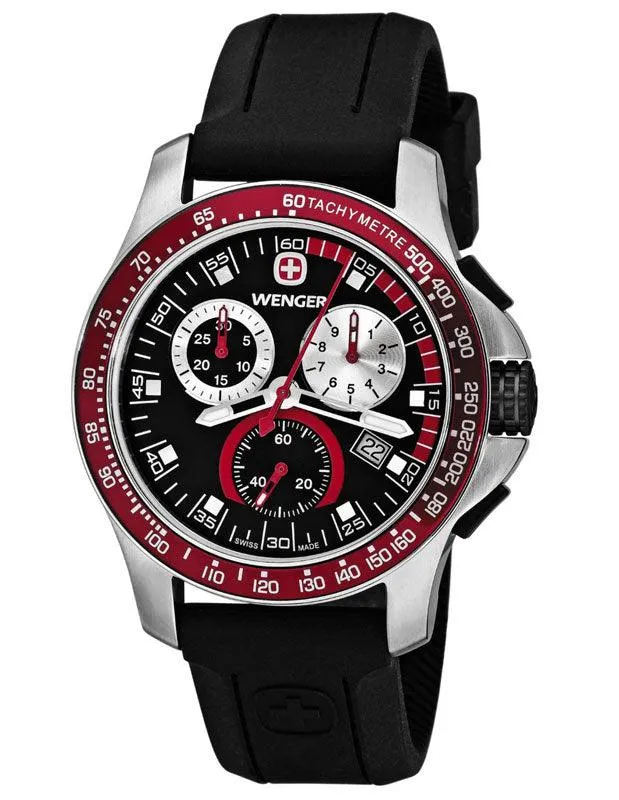 Wenger 70789 Men's Swiss Chronograph Rubber Strap Watch