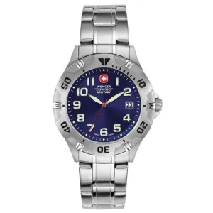 Wenger 72947 Men's Military Brigade Blue Sunray Dial Stainless Steel Watch
