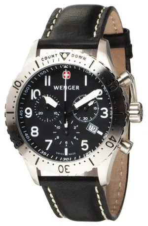 Wenger 77005 Men's AeroGraph Swiss Made Black Dial Chrono Watch