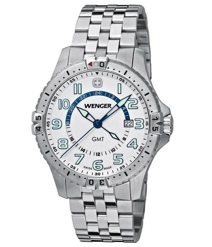 Wenger 77079 Men's Stainless Steel White Dial Swiss Watch