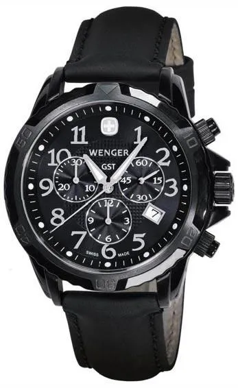 Wenger 78254 Men's Black-Out GST Chronograph Swiss Made Watch