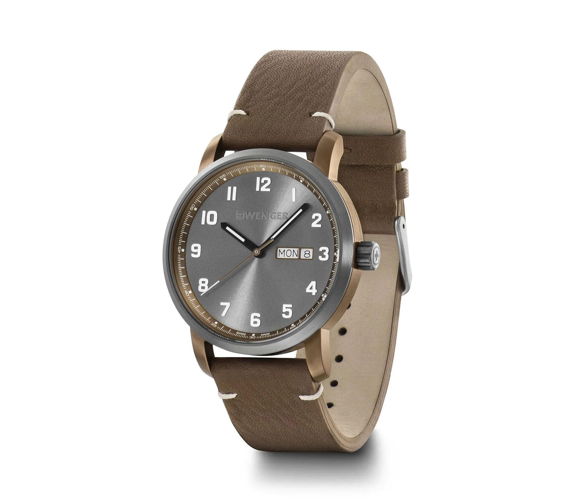 Wenger Attitude Brown Leather Watch 01.1541.123