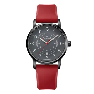 Wenger Avenue Black Dial Silicone Watch 01.1641.117