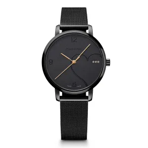 Wenger Metropolitan Donnissima Black Dial Stainless Steel Watch 01.1731.124