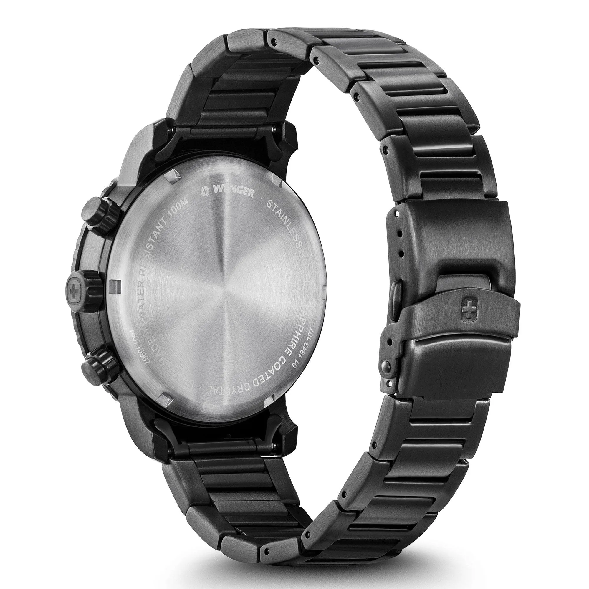 Wenger Roadster Chrono Black Dial Stainless Steel Watch 01.1843.110