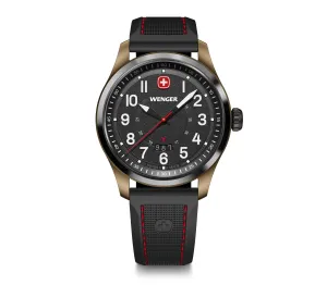 Wenger Terragraph 43 mm Black Dial Silicone Watch 01.0541.124