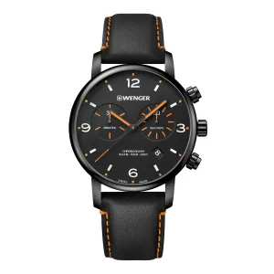 Wenger Urban Metropolitan Chrono Black Dial Leather Watch 01.1743.114