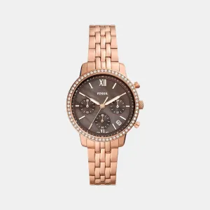Women's Brown Stainless Steel Chronograph Watch ES5218