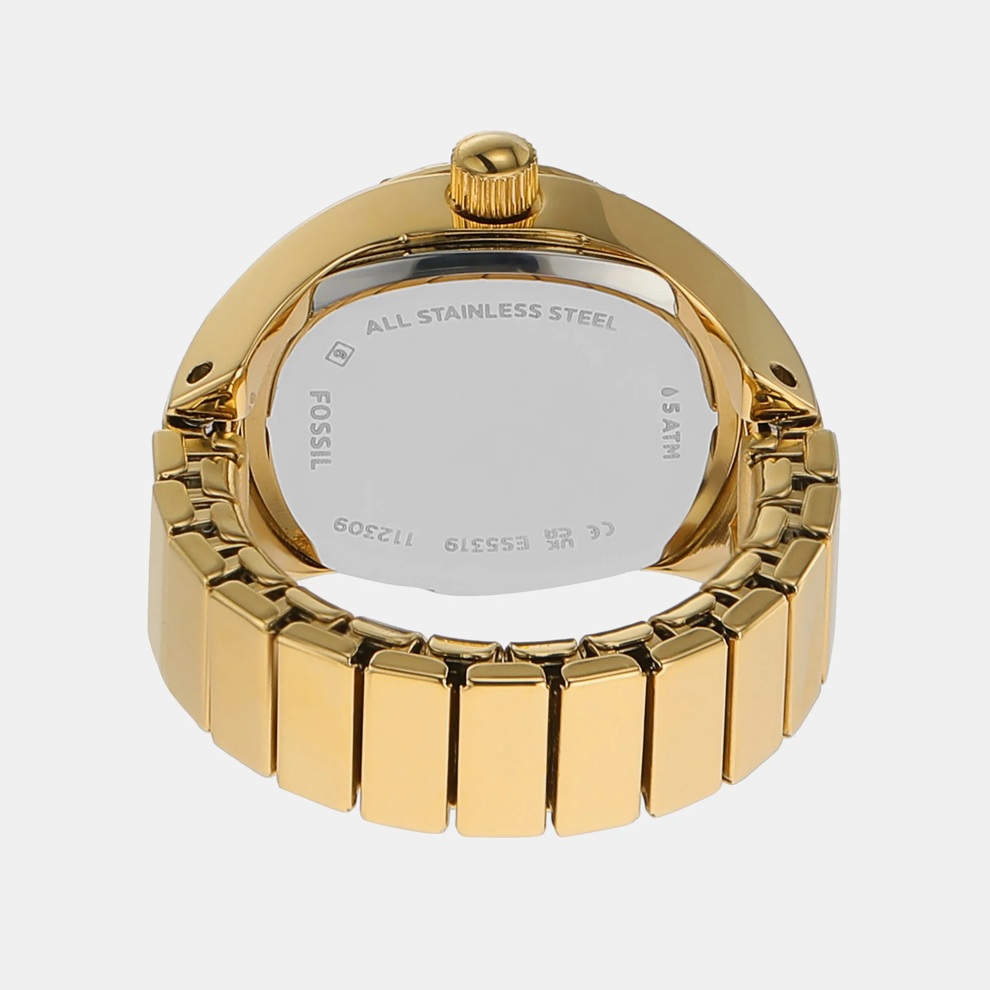 Women's Gold Analog Stainless Steel Ring Watch ES5319