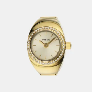 Women's Gold Analog Stainless Steel Ring Watch ES5319