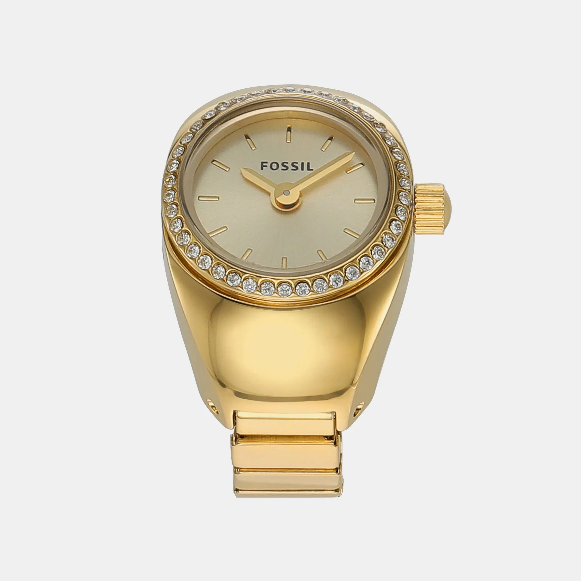 Women's Gold Analog Stainless Steel Ring Watch ES5319