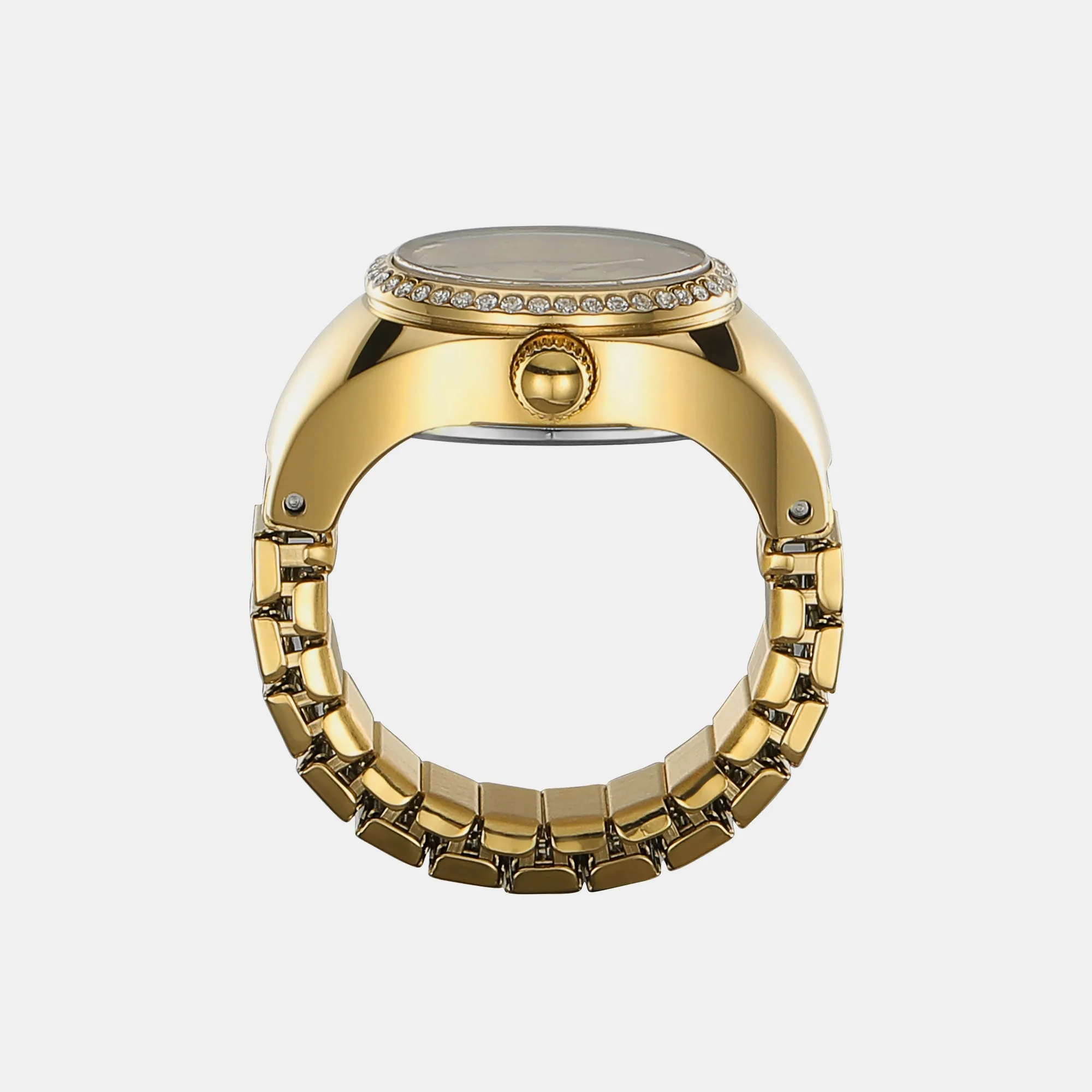 Women's Gold Analog Stainless Steel Ring Watch ES5319
