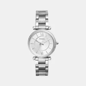 Women's Silver Analog Stainless Steel Watch ES4341