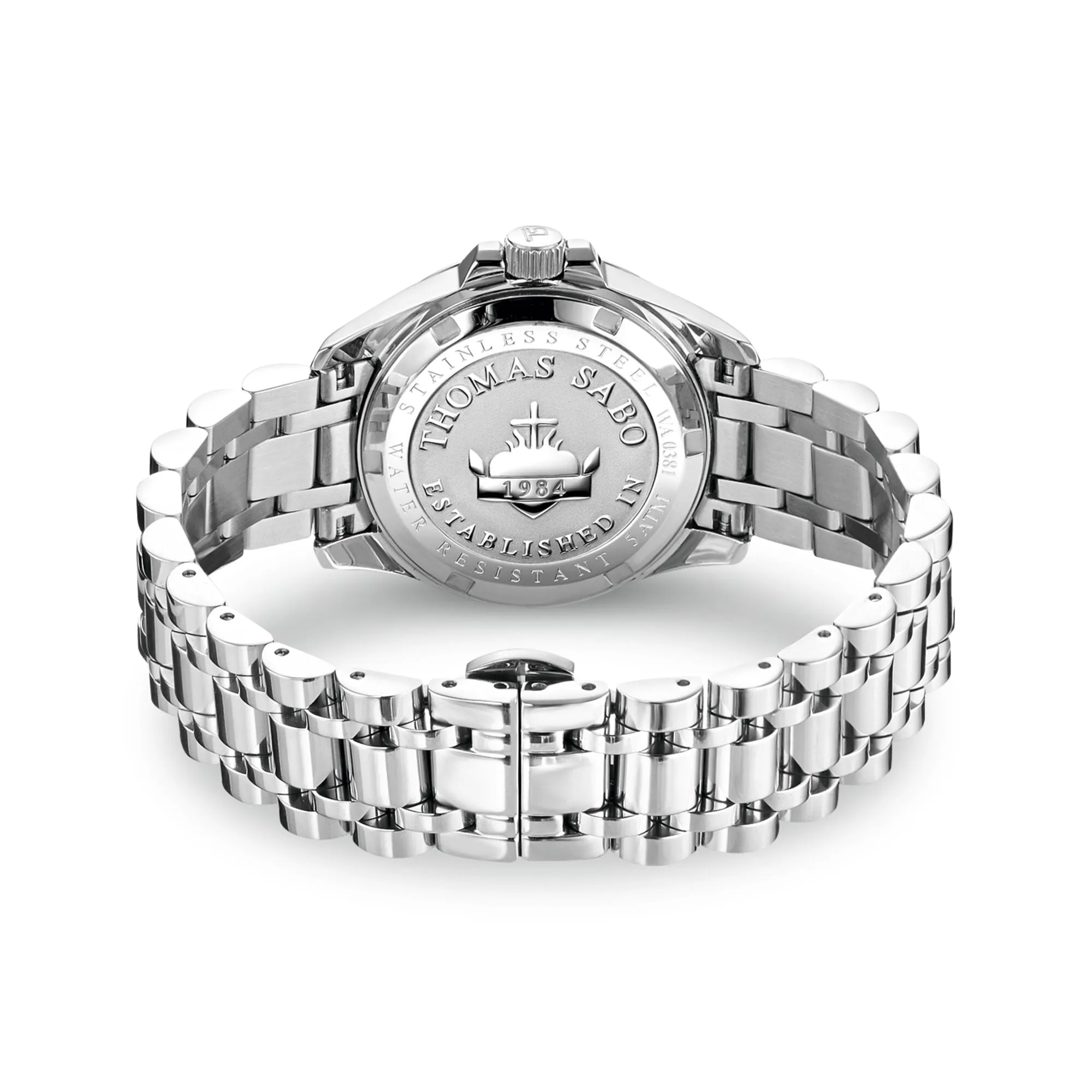 Womens watch flowers from white stones